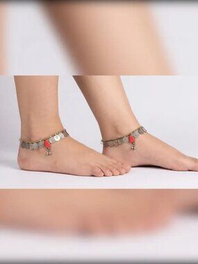 Kuchi Anklets: Beaded Tribal Foot Jewelry with Silver Bells